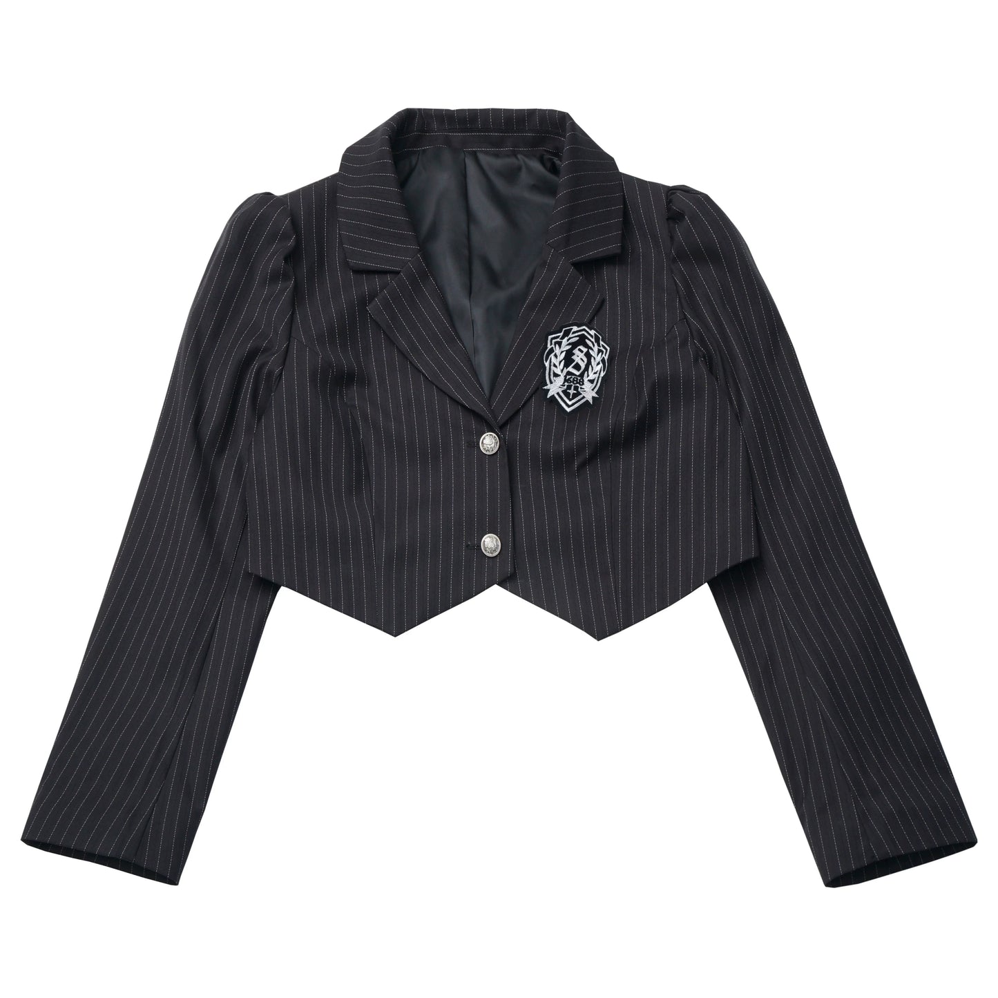 College Jacket + Suspender Skirt + Blouse + Tie
