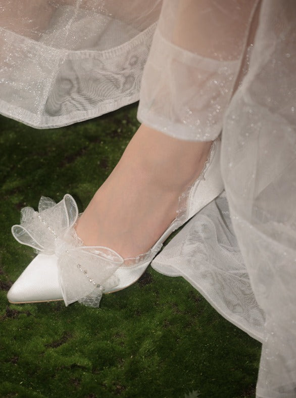 Bow Fairy Style Pin Heels