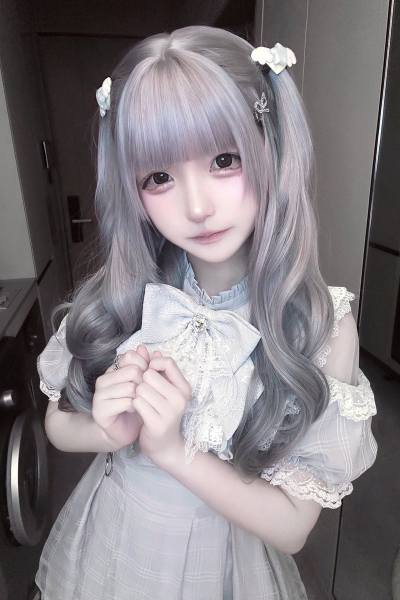 [pre-order] Angel Gray Blue Plaid Dress