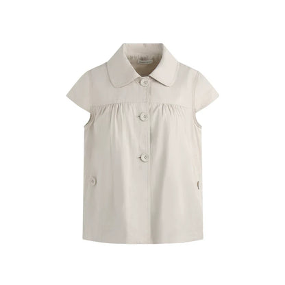 Doll Collar Flutter Sleeve Top