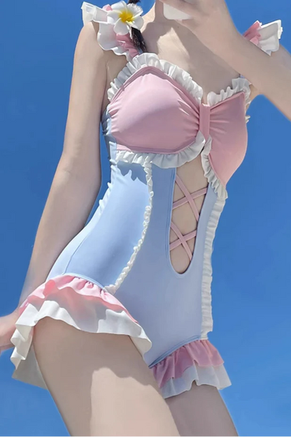 Cotton Candy Girly Swimsuit
