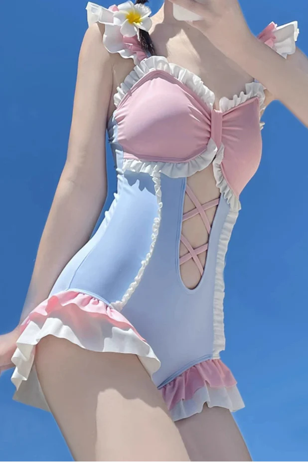 Cotton Candy Girly Swimsuit