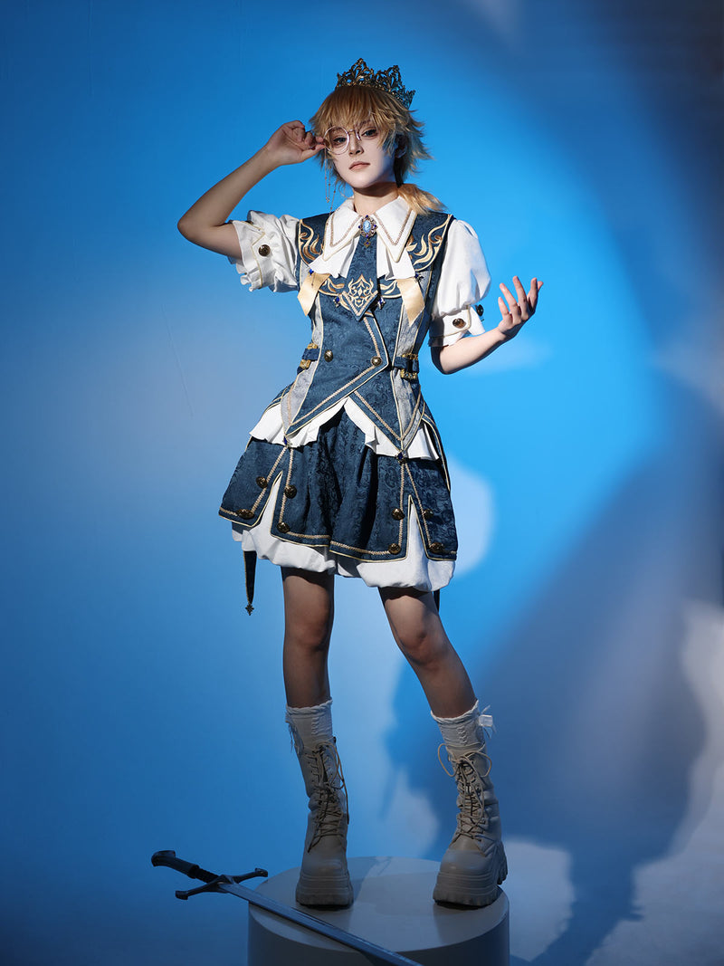 Forever Island Prince Lolita Top + Balloon Pants + Vest
