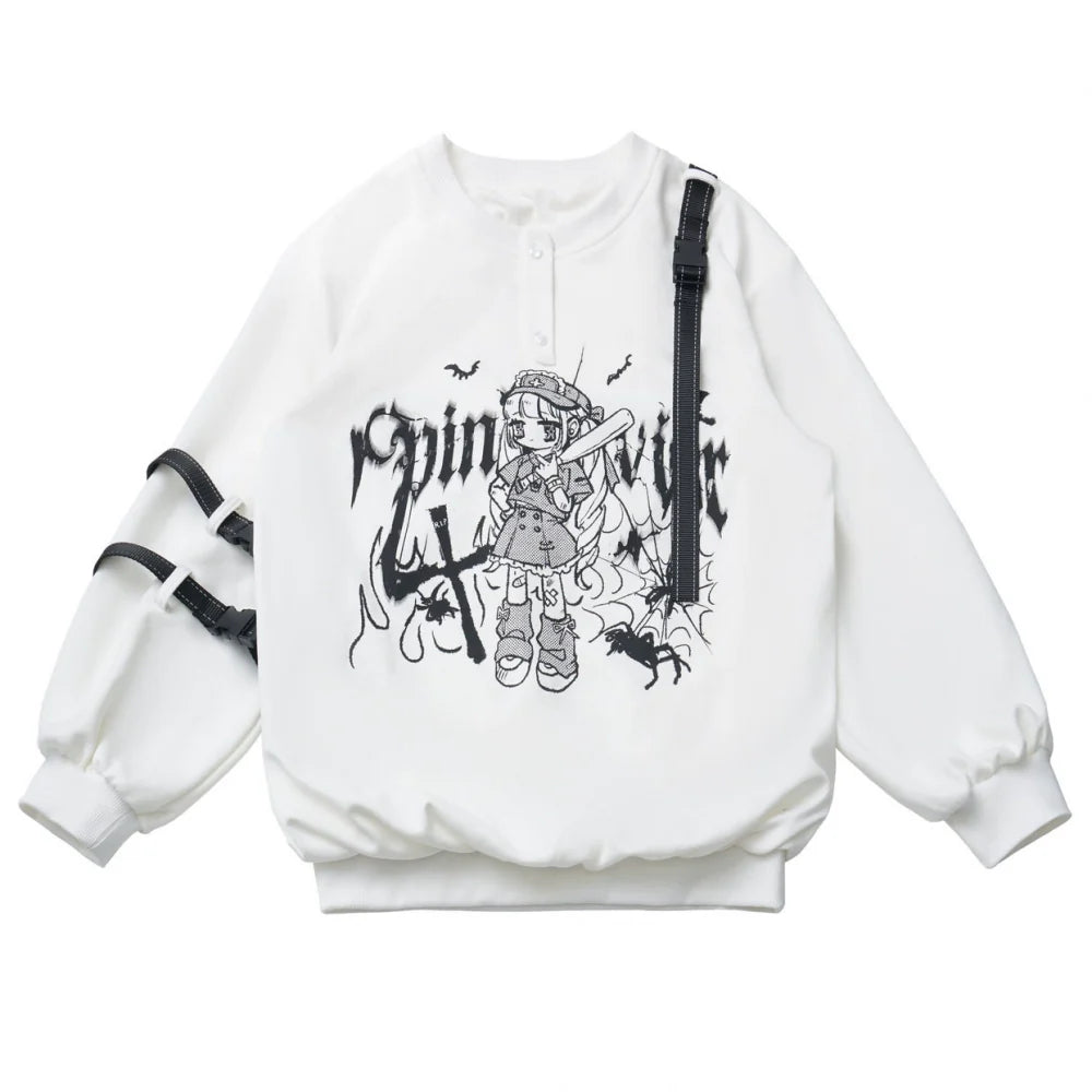 Dark Graffiti Sweatshirt + Skirt