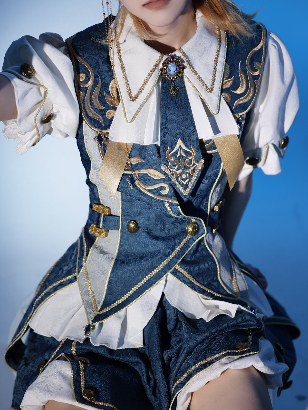 Forever Island Prince Lolita Top + Balloon Pants + Vest