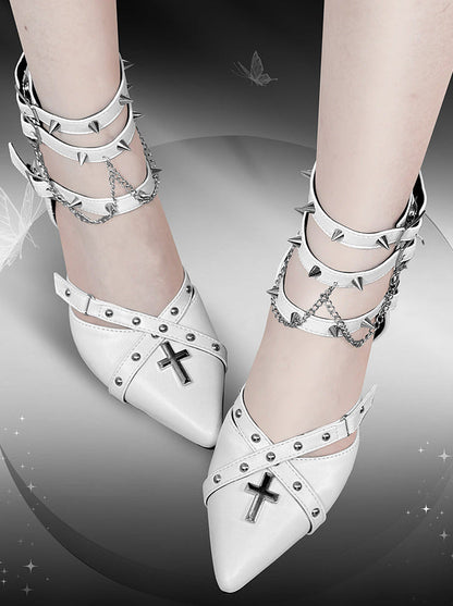 Gothic Punk Pointed Toe High Heels
