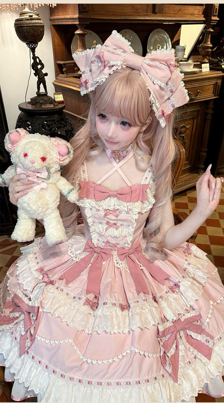 [pre-order] Lily's Tea Party Antique Lolita Dress Complete