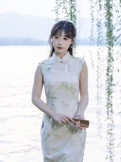 Retro Print Sleeveless Dress