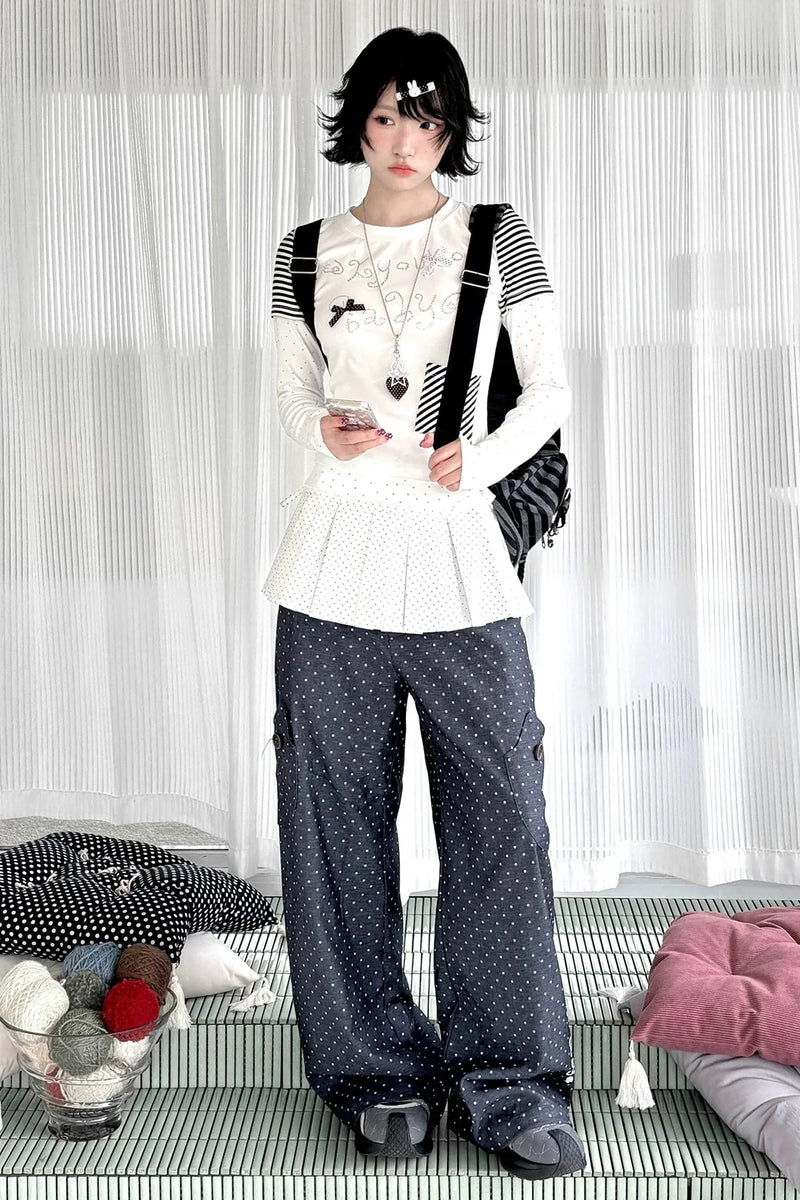 Heaven Angel Top + Striped Pants
