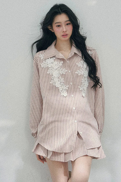 French Stripe Shirt + Skirt