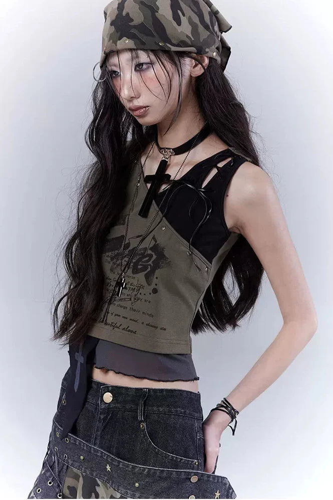 Parallel Wasteland Printed Top