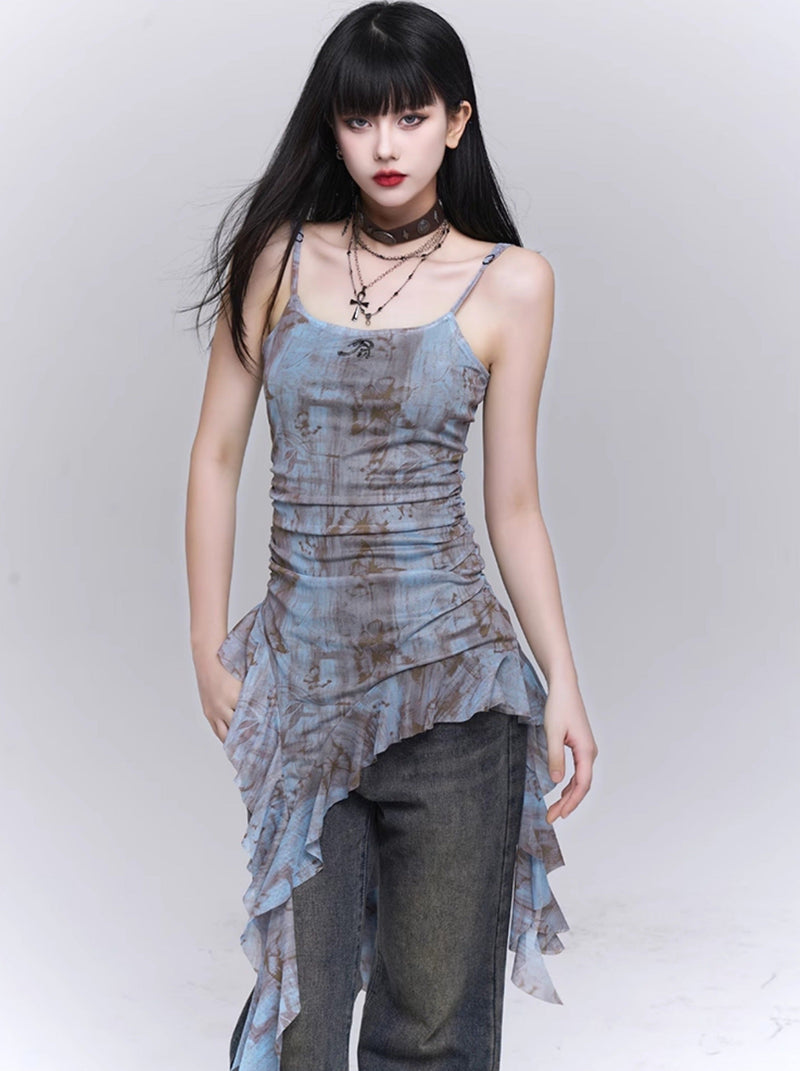 Dark Design Asymmetric Camisole