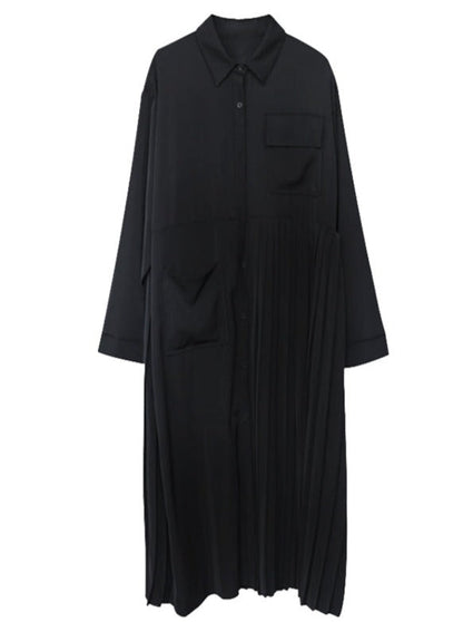 Dark Style Loose Shirt Dress