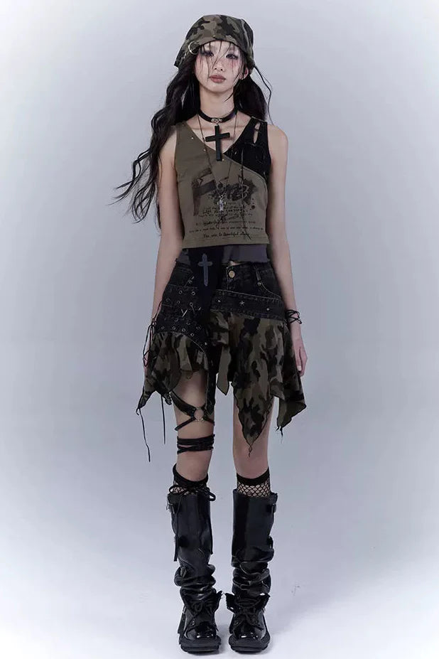 Parallel Wasteland Printed Top
