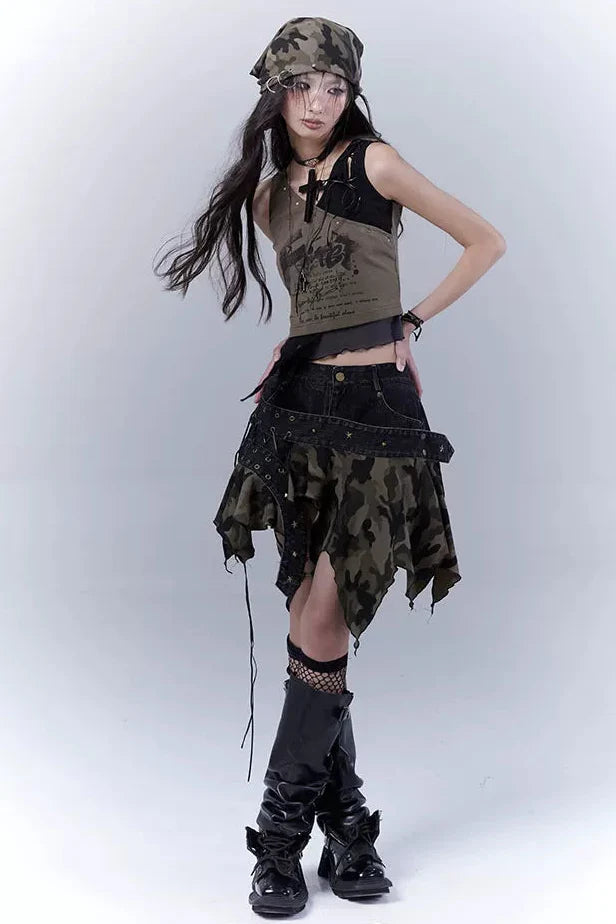 Parallel Wasteland Printed Top