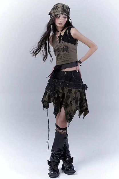 Parallel Wasteland Printed Top