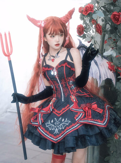 Dark Bat Jsk Gothic Dress Dark Panther Lolita Dress