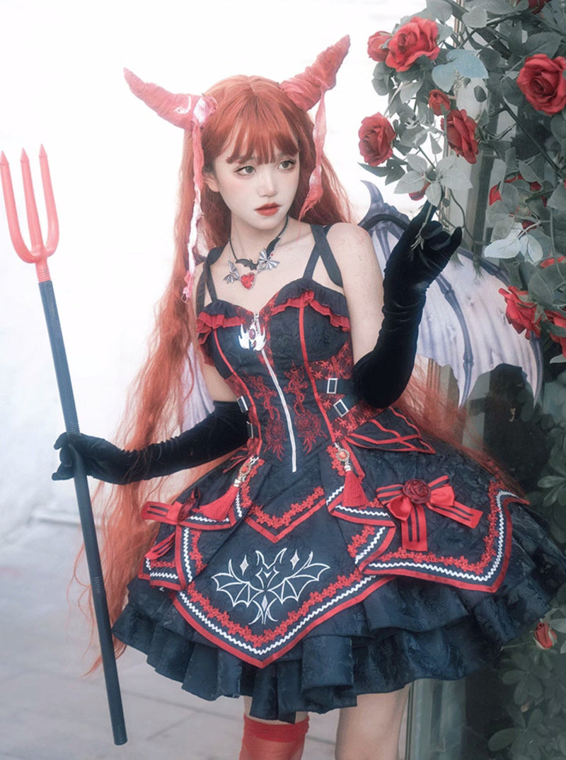 Dark Bat Jsk Gothic Dress Dark Panther Lolita Dress