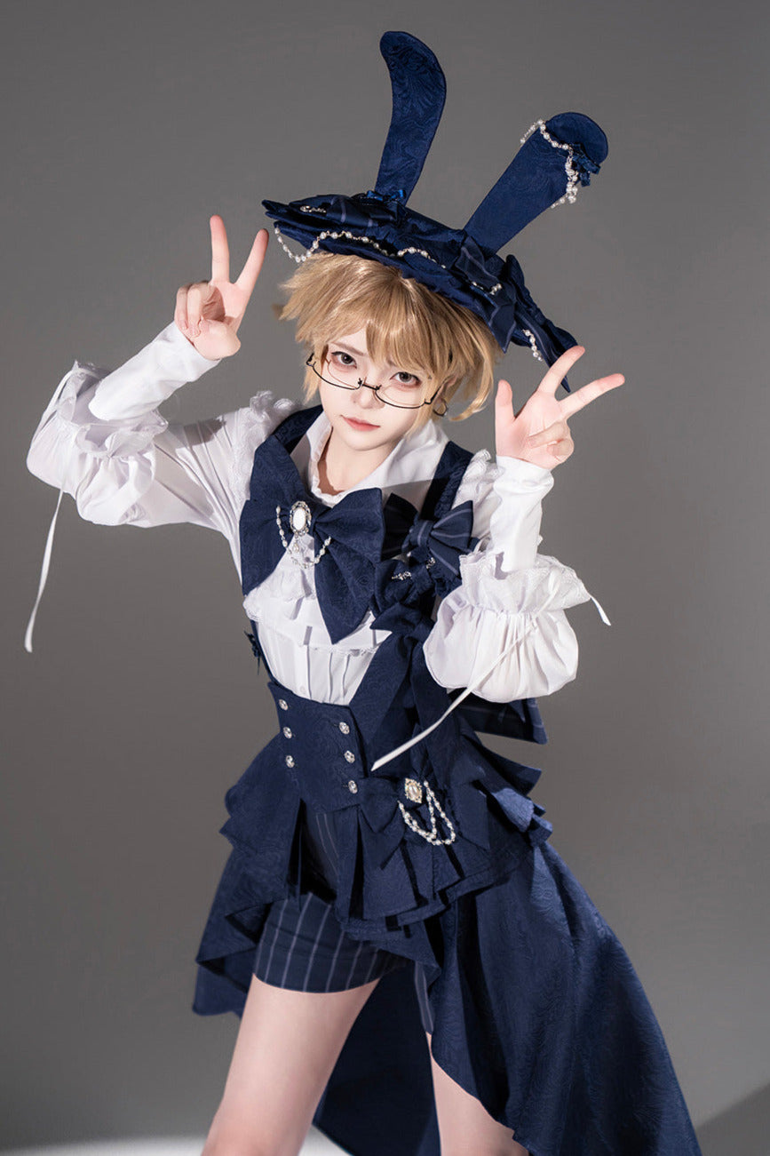 Rabbit Theater Sapphire Blue Prince Bunny Ear Outfit Set + Accessories