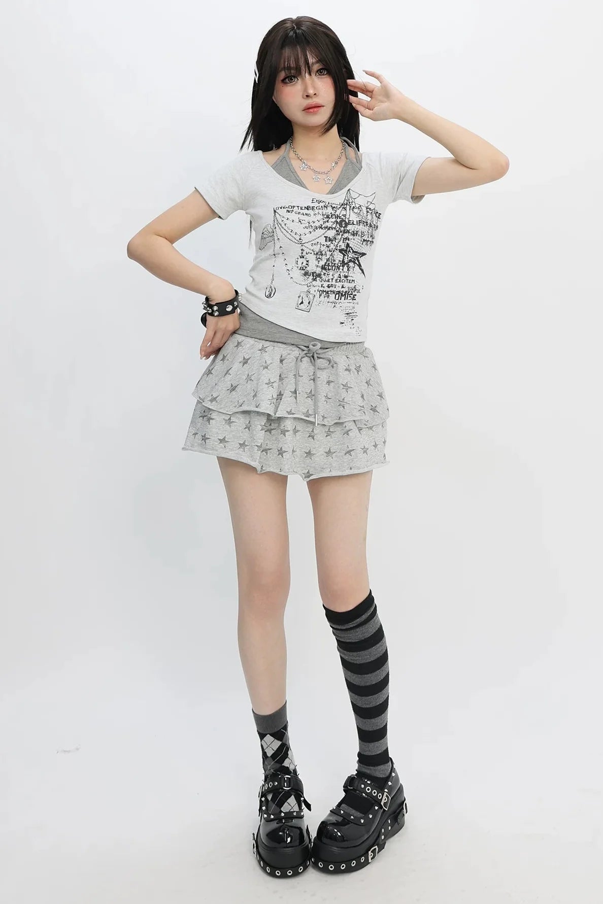 Star Print Y2k Top