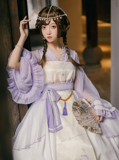 Lolita Night Crescent Moon Suspender Dress Set