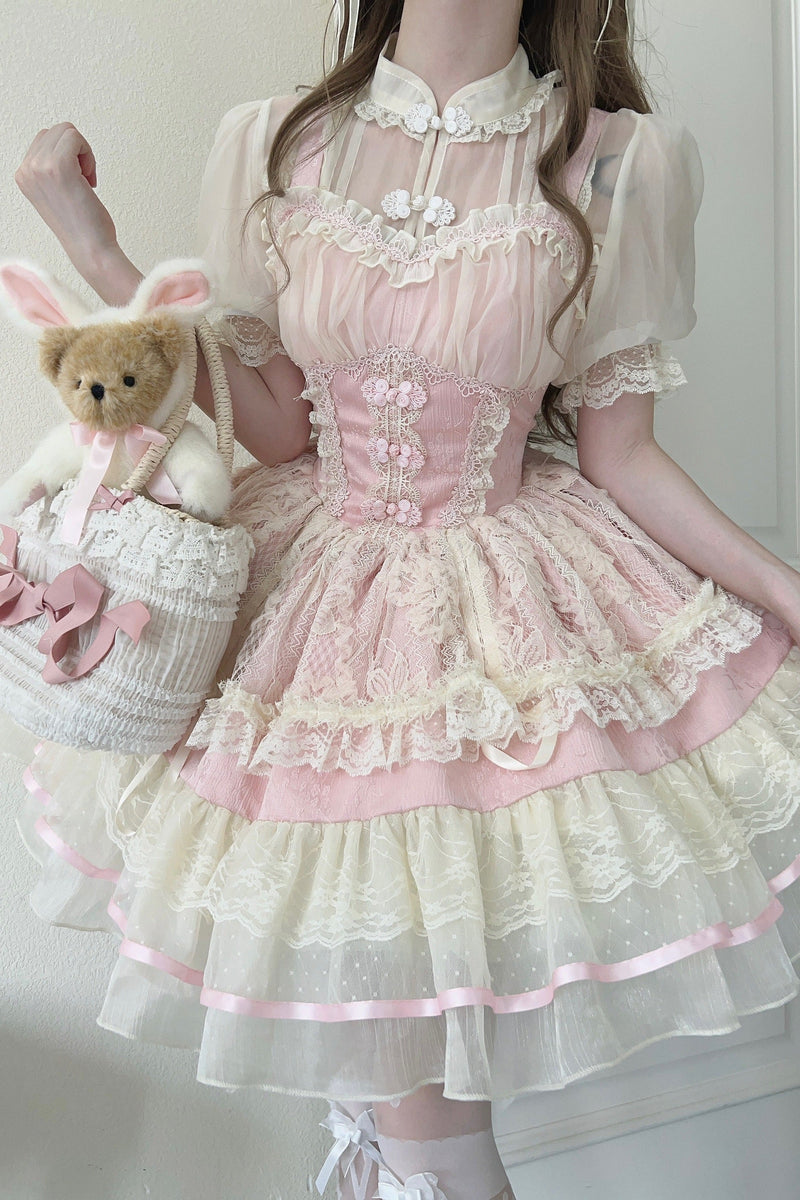 Sweet Girly Ballet Style Lolita Suspender Jsk Dress