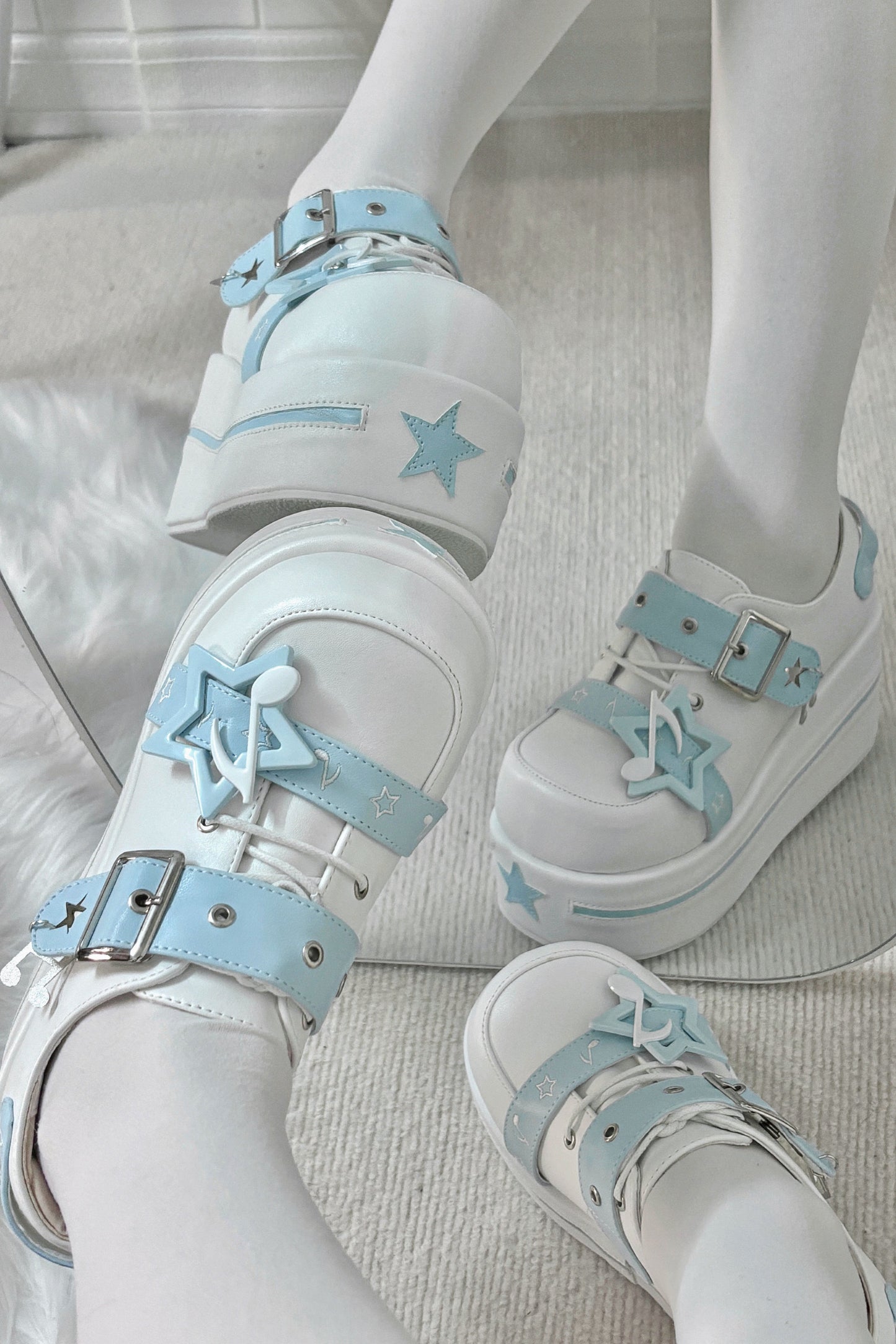 [pre-order] Star Melody Punk Strap Platform Shoes