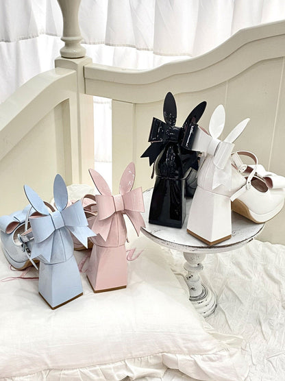 Bunny Ear Ribbon High Heels