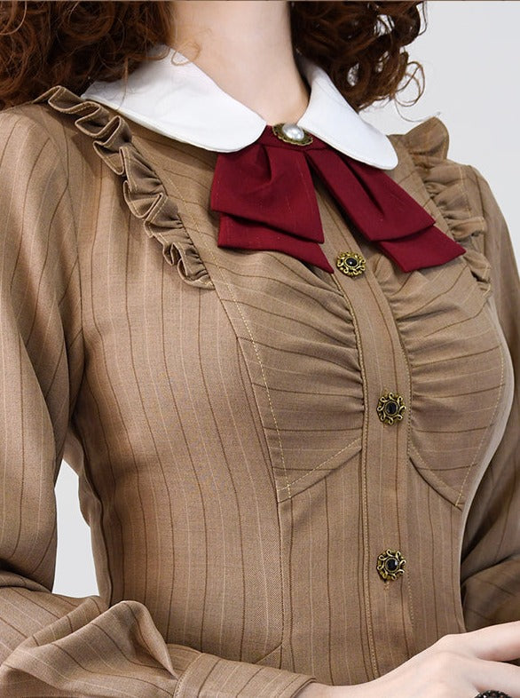 College Classical Retro Stripe Dress