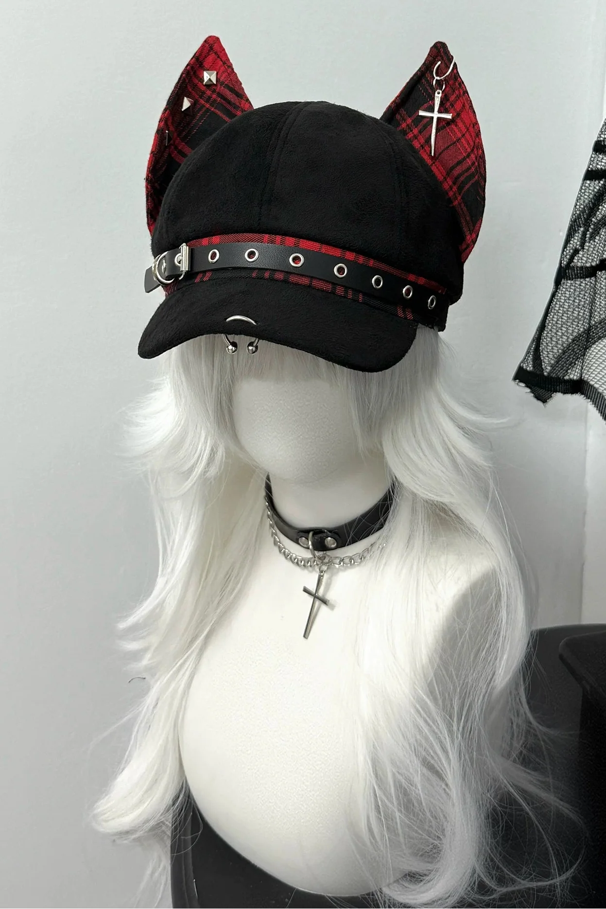 Doberman Plaid Punk Hat
