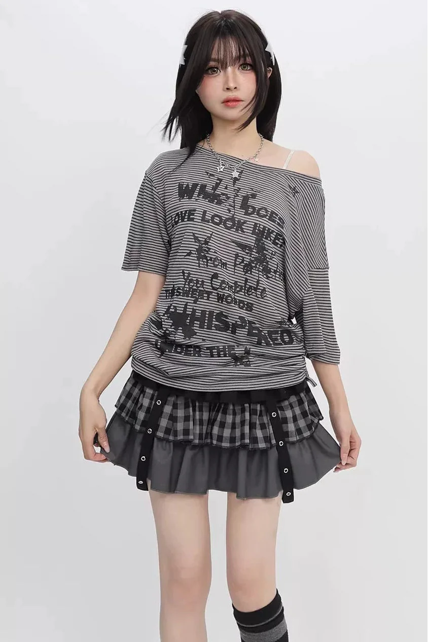 Graffiti Off-shoulder Top