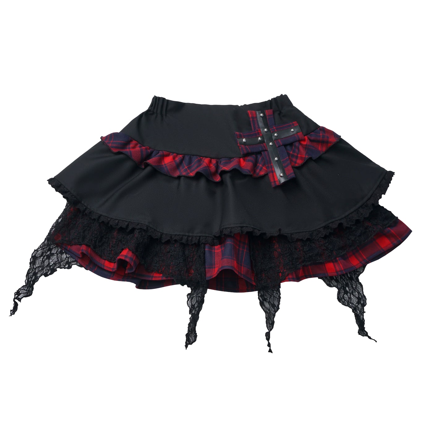 Cross Top + Skirt + Scarf