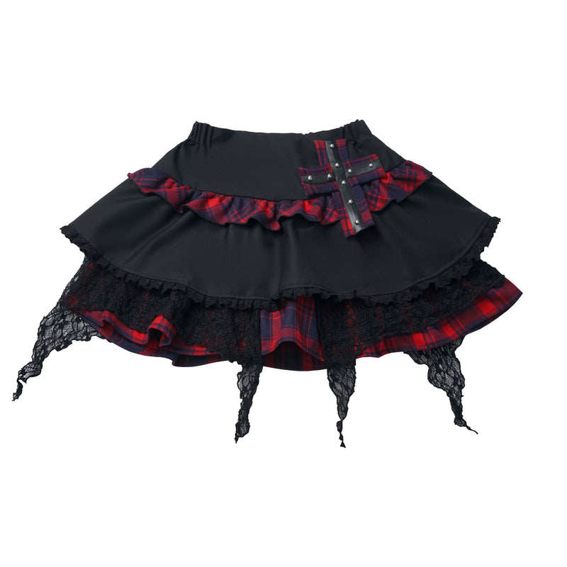 Cross Top + Skirt + Scarf