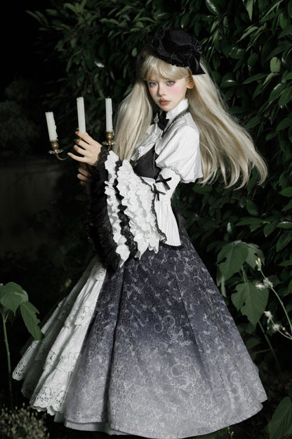 Dark Lolita Long Sleeve Sundress Set