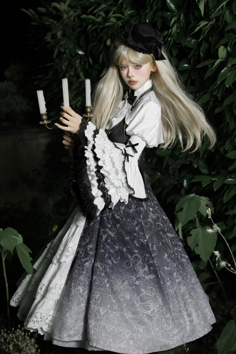 Dark Lolita Long Sleeve Sundress Set