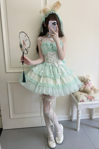 Halter Neck Sleeveless Sugar Lolita Dress
