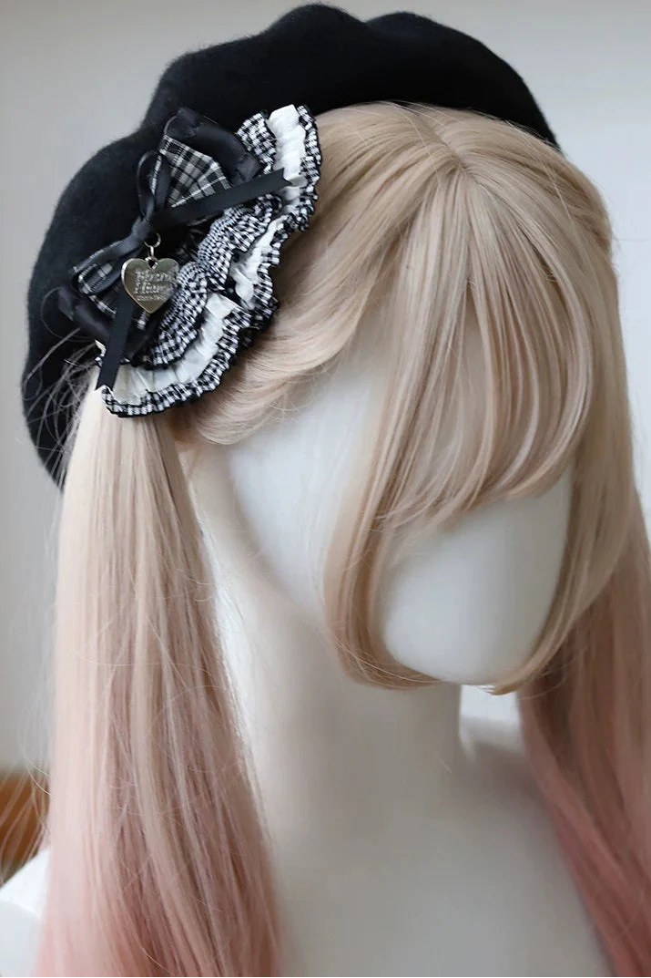 Dark Beret + Ribbon