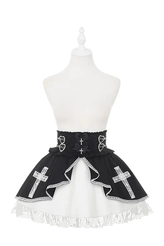 Cape Style Shirt + Cross Skirt + Hat