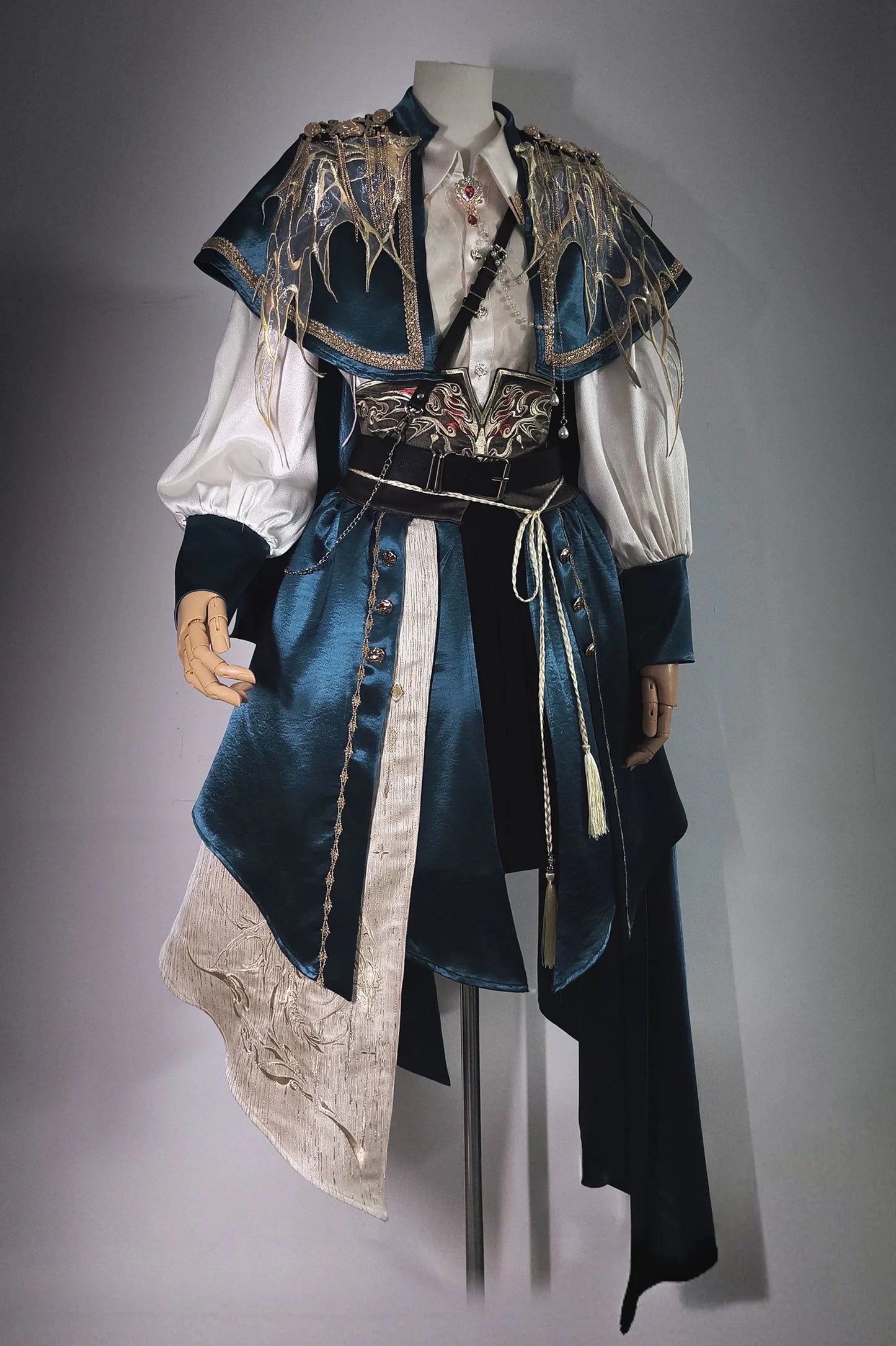 [pre-order] Dark Fantasy Embroidery Cape + Shirt + Corset Train + Pants/skirt Complete Set + Full Set