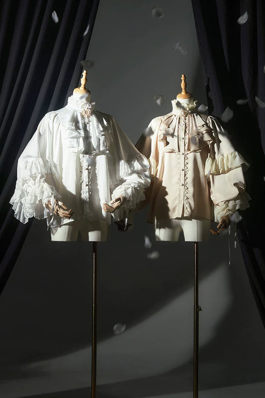 Moon Night Batwing Blouse + Brooch