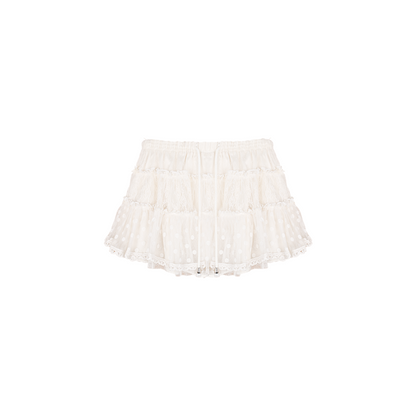 Lace Patchwork Knit Top + Skirt