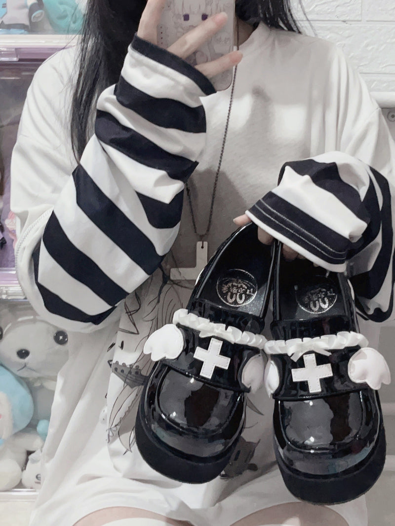 [angel Style] Medical Lace Platform Shoes