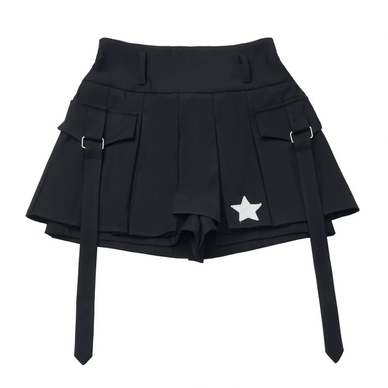 Biker Jacket + Shirt With Tie + Skirt + Belt