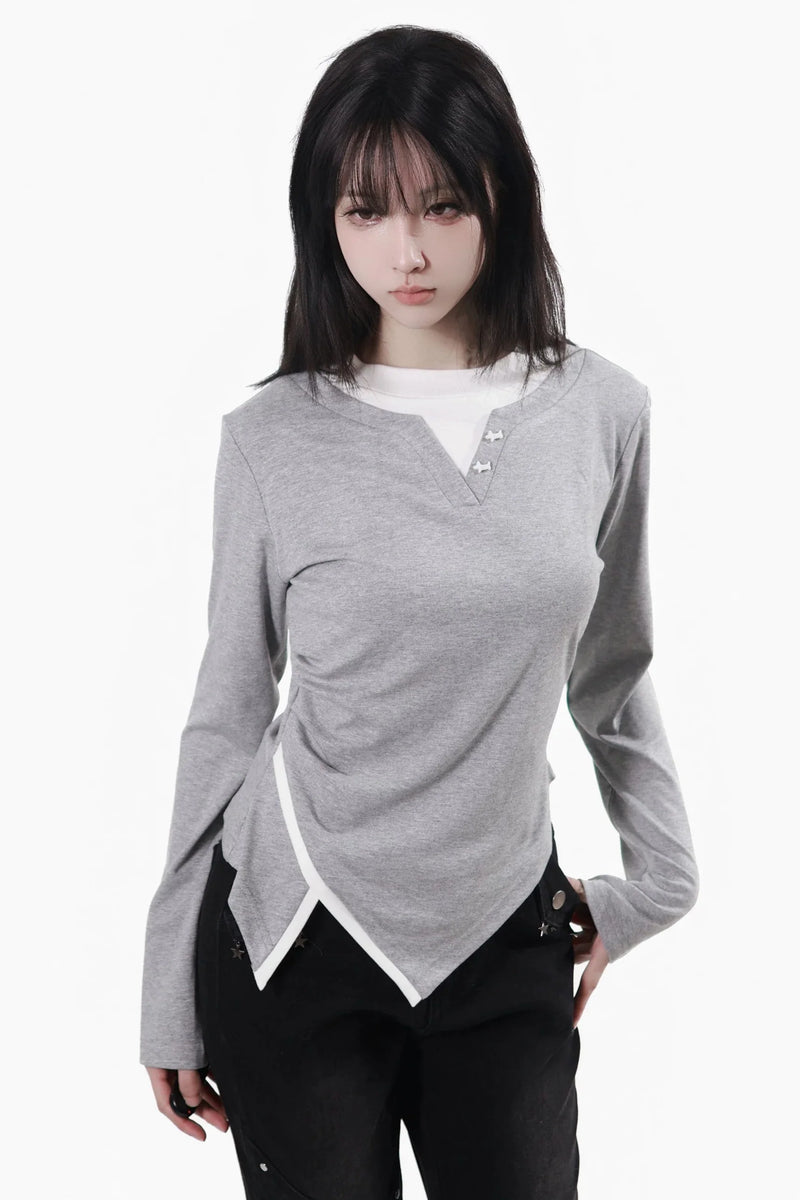 Cutout Design Slim Top