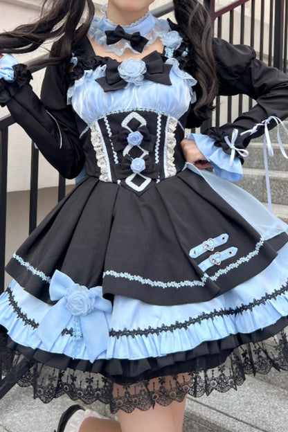 Dark Rose Ribbon Lolita Dress