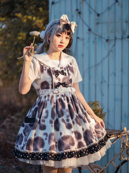 Leopard Dot Voluminous Lolita Dress