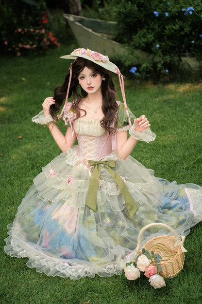[pre-order Deadline: July 4] Monet Garden Oil Handle Classical Series Hat + Hand Sleeves + Rose Circle