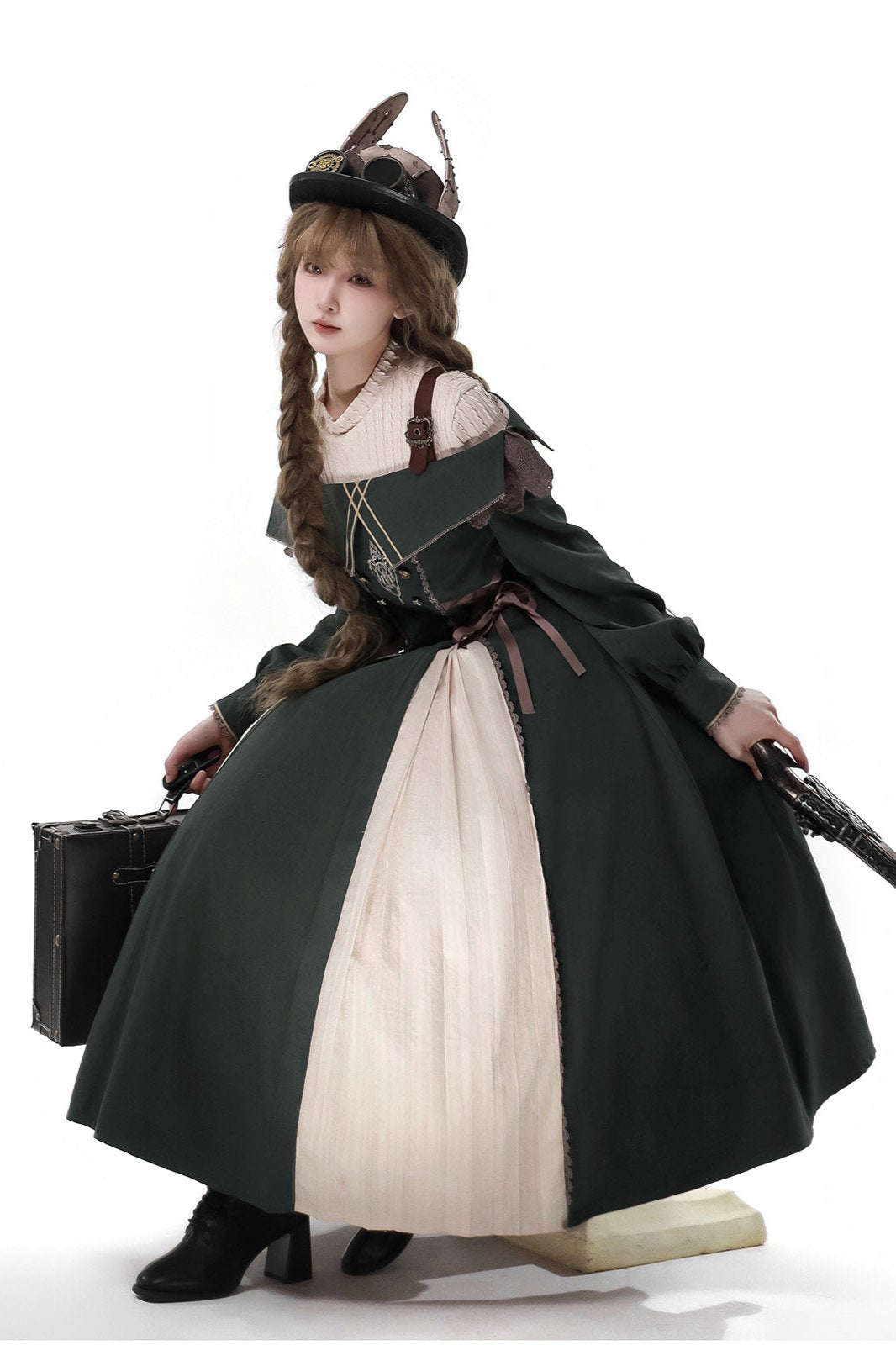Preppy Lolita Sundress Leggings Set