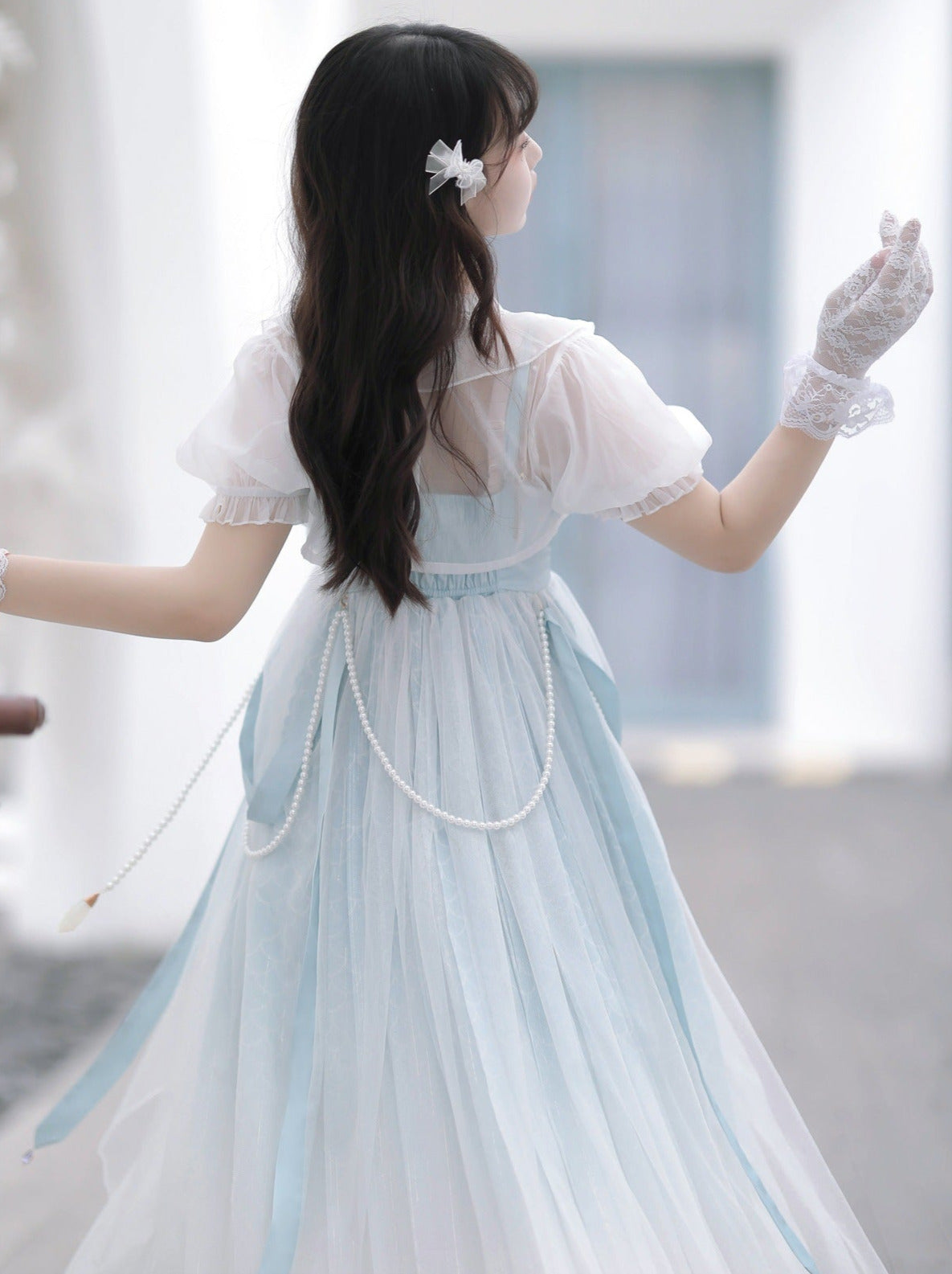 Fantasy Butterfly Lolita Chinese-style Gradient Dress Set