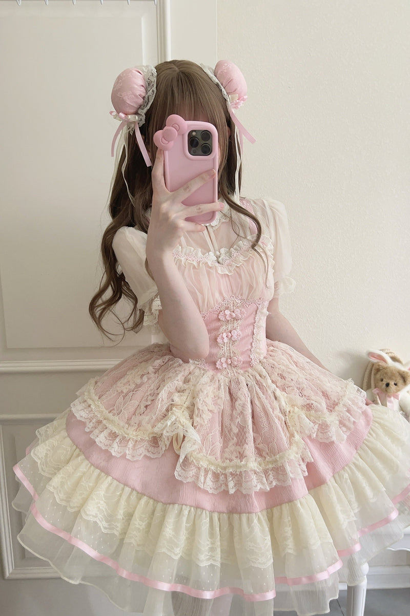Sweet Girly Ballet Style Lolita Suspender Jsk Dress